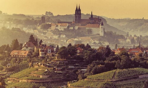 Meißen Blick zur Albrechtsburg von Juchhöh (MATE Theme für Contao)